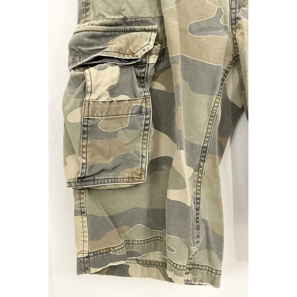 Urban Pipeline Up Cargo Shorts 36 35” Pockets Camo Camouflage Outdoor LONG - Picture 3 of 6